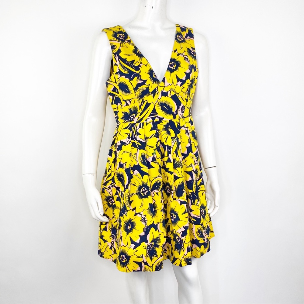 J Crew Floral Pique Fit & Flare Dress 12